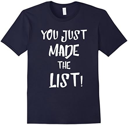 Men's You Just Made The List Chris Wrestling T Shirt 3XL Navy