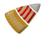 Cypress Home Witchful Thinking 14-1/2-Inch Ceramic Candy Corn, 3-Section Server