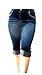 D&B PLUS SIZE WOMEN'S Stretch premium BLUE denim jeans shorts