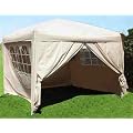 Gazebo Pop Up With Sides 3 x 3M (Cream)