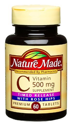 Nature Made Time-Release Vitamin C with Rose Hips, 500 mg (60 Tablets)