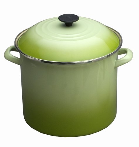 Le Creuset Enamel-on-Steel 8-Quart Covered Stockpot, Kiwi