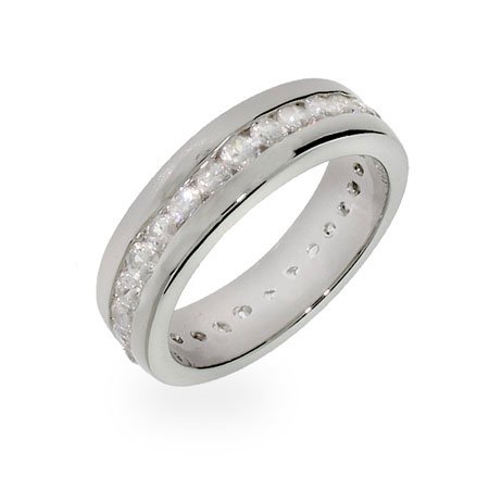 Eve's Addiction Allison's Channel Set CZ Eternity Band