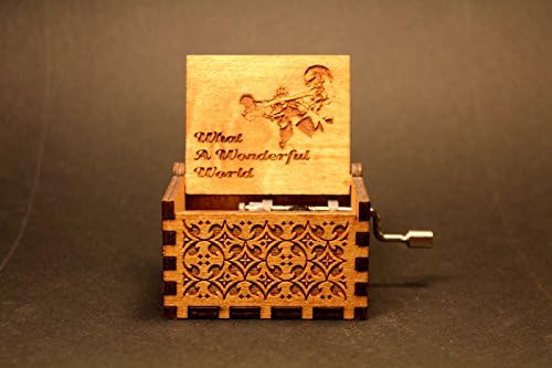 Engraved Wooden Music Box What A Wonderful World