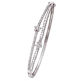 14K White Gold 1 3/8 ct. Diamond Bangle Bracelet (Higher Quality)
