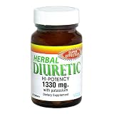 Vitol Herbal Diuretic Tablets with Potassium, Hi-Potency, 1330 mg, 30-Count Bottles (Pack of 4)