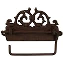 Aged cast iron scrolls decor wall mounted toilet paper dispenser, French rustic