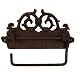 Aged cast iron scrolls decor wall mounted toilet paper dispenser, French rustic