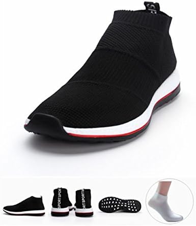 Milan Street Men's Women's Court Graffik Skate Shoe Like Sock Sport Sneaker Footwear (Men 9.5 D(M) US, Black)