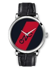 SPRAWL Aanalog Fashion Series Silver Ladies Watches of Genuine Black Leather Strap,Unique Wrist Watch for Women Girls Designed with red card
