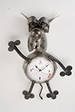 BANDANA/YARDBIRDS Collectible Metal SLEEPY Puppy DOG Sculpture CLOCK