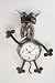 BANDANA/YARDBIRDS Collectible Metal SLEEPY Puppy DOG Sculpture CLOCK