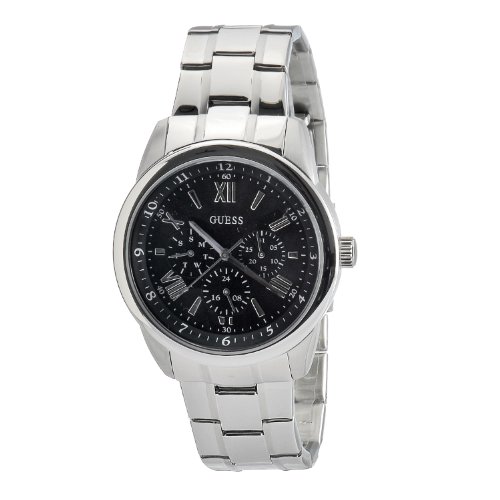 GUESS Mens W13567G1 Black Case Watch