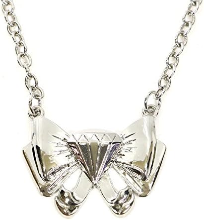 Rock Rebel Jewelry Diamond Bow Pendant Necklace