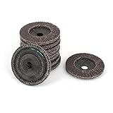 uxcell　フラップ研磨ディスク 砂粒80 ファンタイプ　16mm x 100mm　10個入り