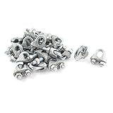 uxcell ワイヤーロープクリップ　シングルワイヤークリップ　ケーブルクランプ　24個入り