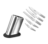 Global 6-Piece Knife Block Set with Black Dots