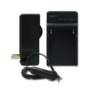 Charger for Sony Digital Camera Handycam DCR-HC26 +car