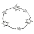 Sterling Silver 7 Inch Star Toggle Bracelet