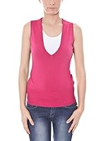 DATCH Chaleco de punto (Fucsia)