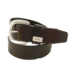 Fossil Leather Belt - C Buckle (Color: Black)