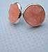 Summerfield Collection Silver-tone Faux Druzy Stone Stud Earrings 12mm (Peach Pink)