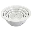 Zak Designs Set of 4 White Confetti Mixing Bowls