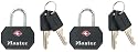Master Lock 4681TBLK TSA-Accepted Keyed Luggage Lock, Black, 2-Pack