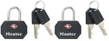 Master Lock 4681TBLK TSA-Accepted Keyed Luggage Lock, Black, 2-Pack