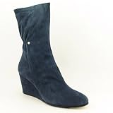 Taryn Rose Doolan-Camoscio Boots Calf Shoes Blue Womens