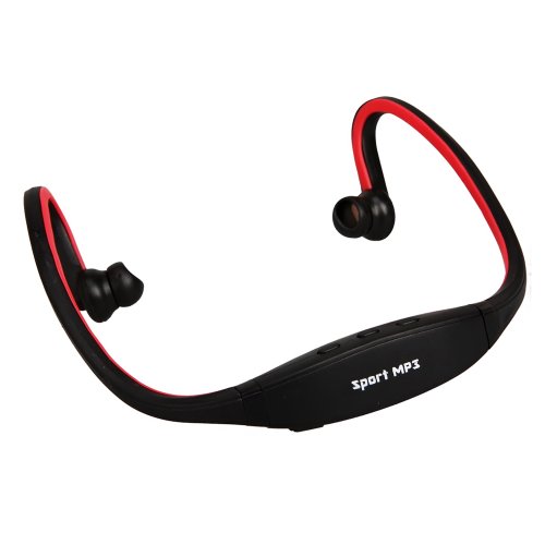 USB Sport Wireless Handsfree Headset Headphone Earphone MP3 Player Red
