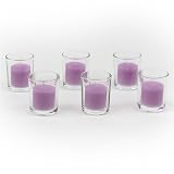 41VVNoWe5ML. SL160  Set of 72 Votive Holders & 72 Votive Candles, Lavender Unscented
