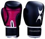 HAMMER Boxhandschuh Fitness Training, schwarz/rot/weiss, 6 OZ, 94149