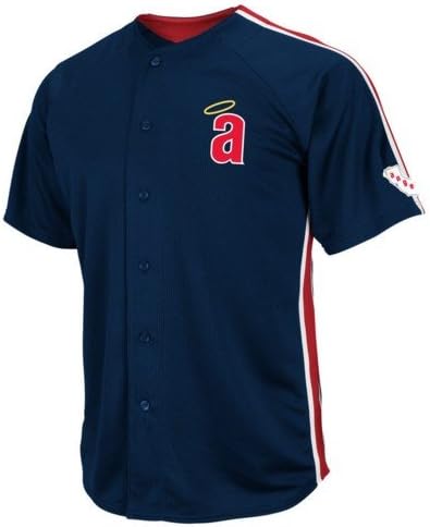 California Angels Majestic Mens Blank Crosstown Rivalry Blue Replica Jersey - XL