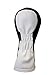 Golf Headcover Black and White Leather Style #5 Fairway Head Cover Fits Fairway Wood Clubs
