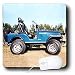 Cars - Blue Jeep - Mouse Pads