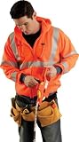 Safety Hoodie Hi-Viz Orange Ultra Soft Zip-Up Sweatshirt(ANSI Class 3) - 5XL