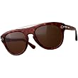 Vestal De Luna Adult Hand Formed Acetate Lifestyle Sunglasses w/ Free B&F Heart Sticker Bundle - Polished Tortoise/Brown/Brushed Silver