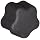 DimcoGray Black Thermoplastic 5 Lobe Fluted Soft Feel Knob Female, Brass Insert: 3/8-16" Thread x 5/8" Depth, 1-1/2" Diameter x 1-3/32" Height x 11/16" Hub Dia x 15/64" Hub Length (Pack of 10)