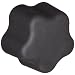 DimcoGray Black Thermoplastic 5 Lobe Fluted Soft Feel Knob Female, Brass Insert: 3/8-16" Thread x 5/8" Depth, 1-1/2" Diameter x 1-3/32" Height x 11/16" Hub Dia x 15/64" Hub Length (Pack of 10)