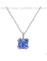 0.85ct. Natural Untreated Blue Sapphire Pendant.