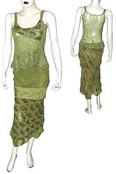 Girls Skirt Set in Georgette Embroidery Womens Casual Sundresses Size XS (skts083)
