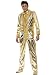 Fancy Dress Up Accessories - Official Licensed Elvis Presley Gold Lame Costume (Adult Men's Medium)