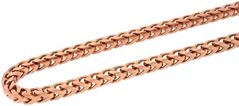 Men's Real Solid 10K Rose Gold Franco Cuban Link Chain 30" Long 4.5MM Wide