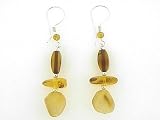 Sterling Silver Multi Amber Earrings