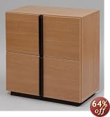 JKプラン 和調シリーズ キャビネット4枚扉 ナチュラル yh-132