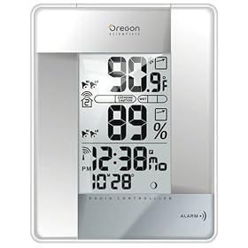 Click here to buy Oregon Scientific RMR383HGA-S Wireless Indoor Outdoor Thermometer with Self-Setting Atomic....