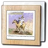 Trouble Brewing At Crawford Ranch - 6 Inch Tile Napkin Holder