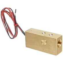 Gems Sensors FS-10798  Series Brass Flow Switch For Use With Water, Inline, Piston Type, With Lead Wires, 0.50 - 20 gpm Flow Setting Adjustment Range, 1/2" NPT Female