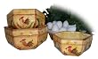 Sunshine Rooster Hand Painted Serving Bowl Set